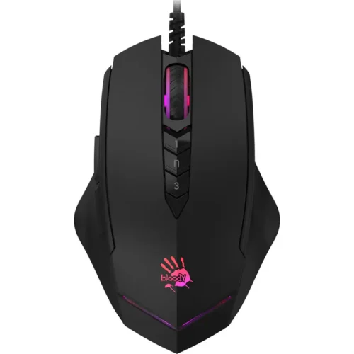 V8M Max ( Black Activated) Bloody RGB Animation Gaming Mouse USB