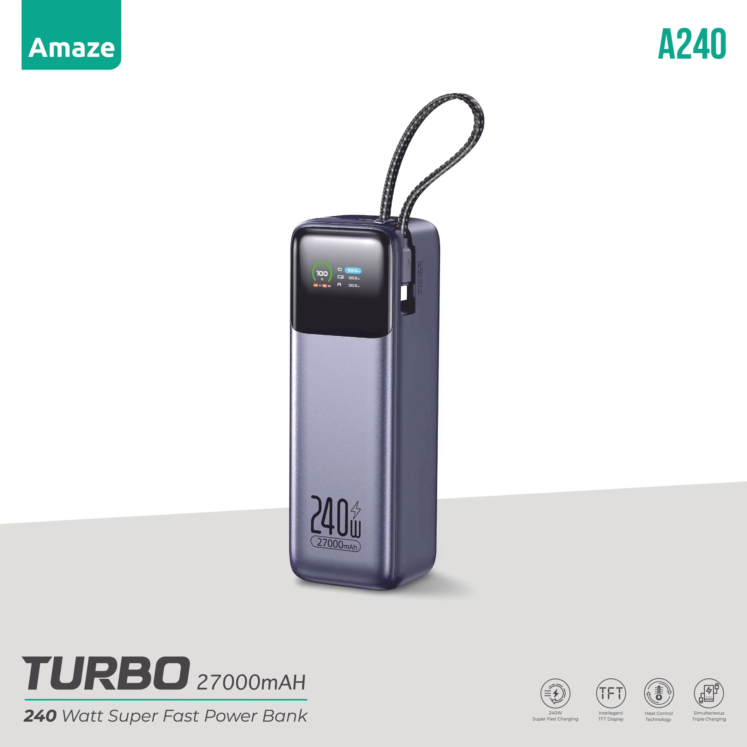 TURBO 27,000MAH POWER BANK - 240W