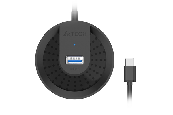A4Tech HUB USB 3.0, Type-C Plug, Cable 50cm, HUB-30C (Black)