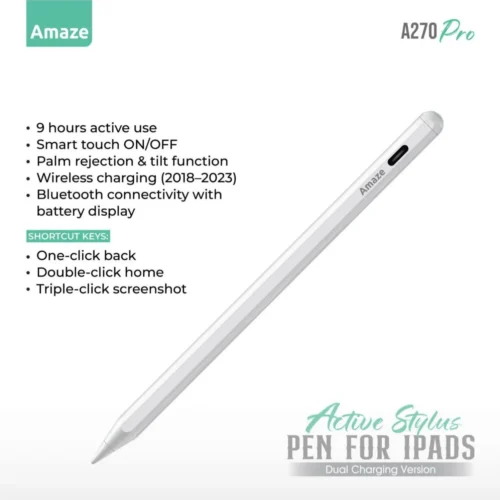 ACTIVE STYLUS PEN FOR IPADS (DUAL CHARGING)