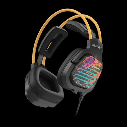 G565 (Energy Black) Bloody Virtual 7.1 Surround Sound RGB USB Gaming Headphone Energy Black