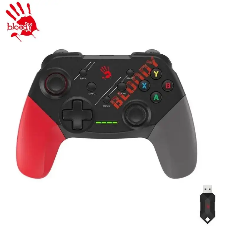 GPW50 (Sports Red) Bloody Gamepad Dual Mode 2.4G Wireless & USB Wired Connection Sports Red