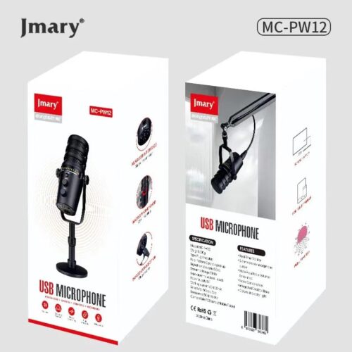JMARY MC-PW12 CONDENSER MICROPHONE FOR COMPUTER GAMING STUDIO FOR BROADCASTS