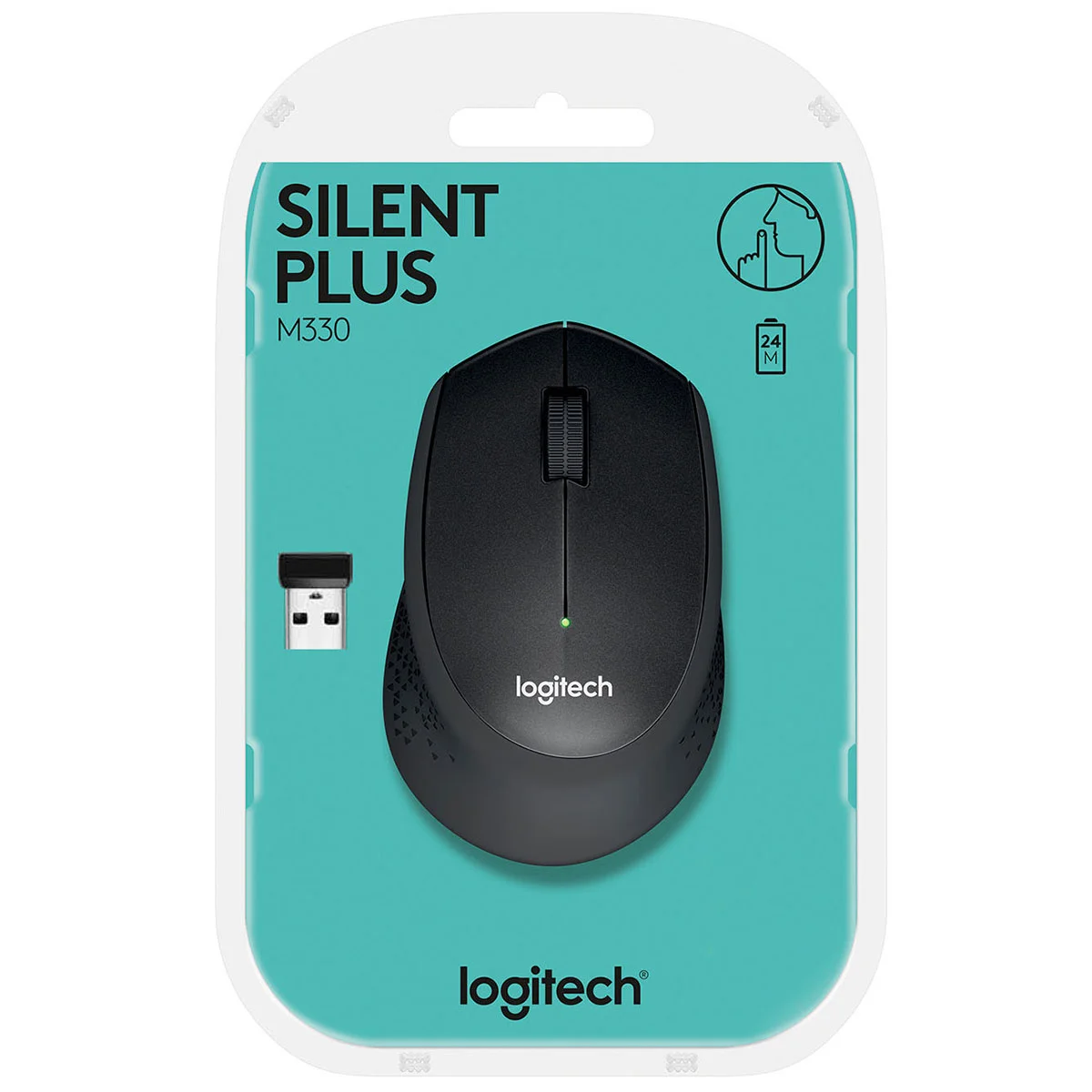 LOGITECH M330 SILENT PLUS WIRELESS MOUSE BLACK