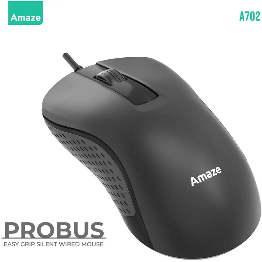 PROBUS EASY GRIP SILENT WIRED MOUSE - Black