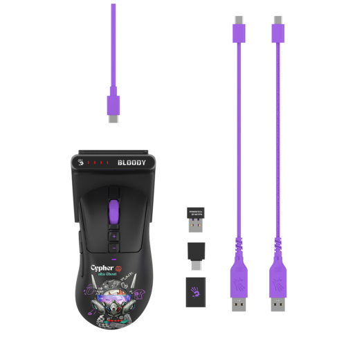 R73 Ultra Duo (Black) Bloody WaveLink Full Speed Dual Mode Wireless Gaming Mouse USB