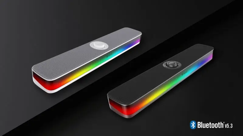 S10 (RGB Soundbar) Bloody Bluetooth v5.3 & USB Wired Connection RGB Gaming Soundbar USB Black