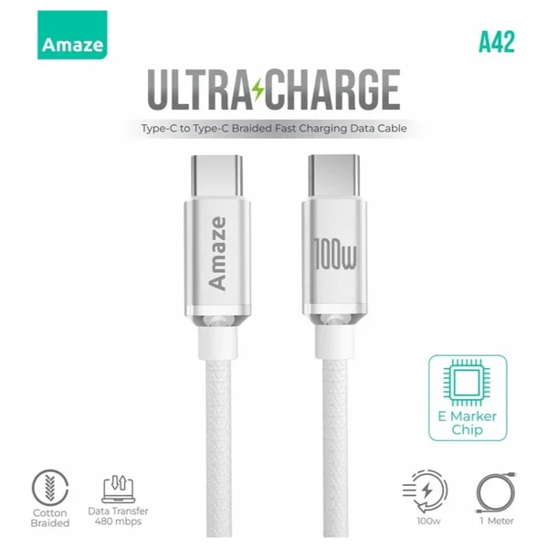 ULTRA PRO USB-C BRAIDED FAST DATA CABLE 60W - 1M