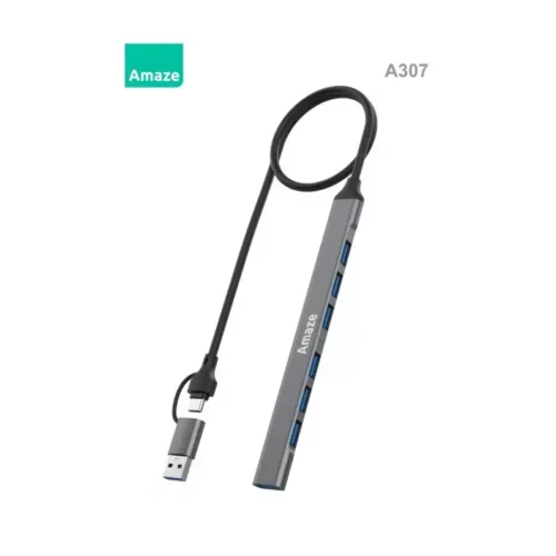 USB + TYPE C TO 7-PORT USB3.0 HUB