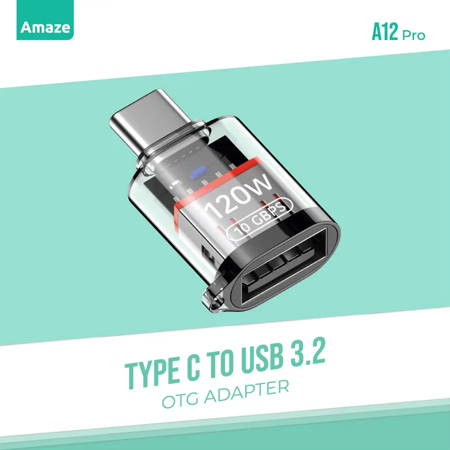 TYPE C TO USB 3.2 OTG ADAPTER 10Gbps - 120w
