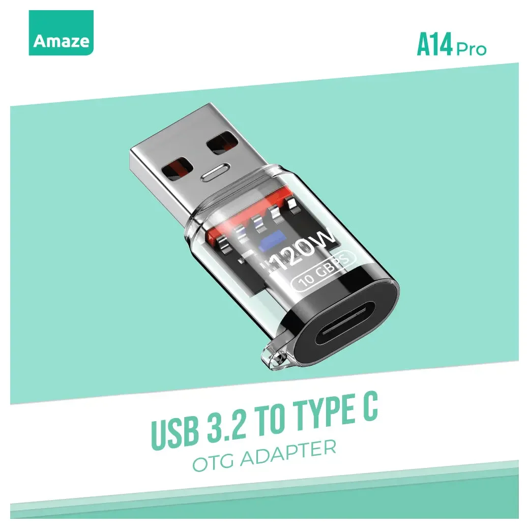 USB 3.2 TO TYPE C FEMALE ADAPTER 10Gbps - 120w