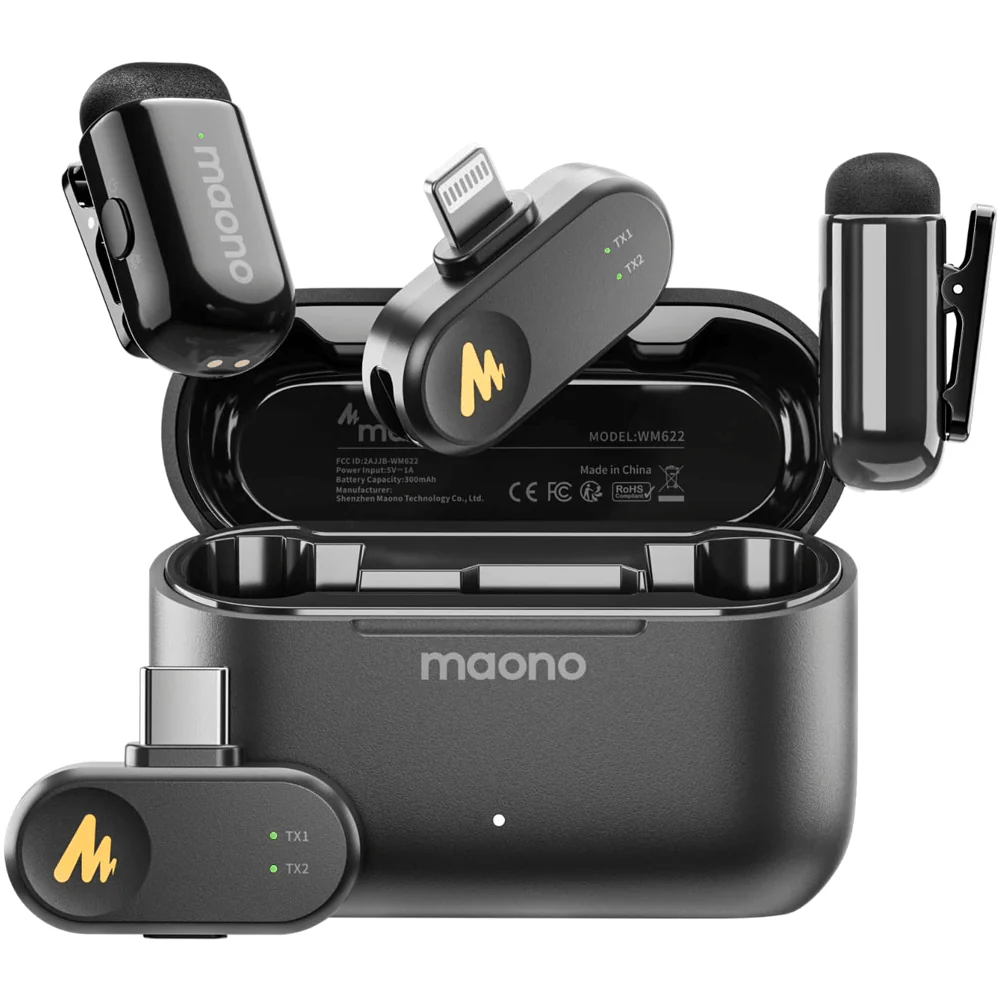 MAONO WAVE T1 MINI  PBC2  TYPE-C & LIGHTNING  RECEIVER MICROPHONE