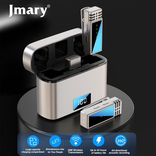 JMARY TYPE C MW15 WIRELESS MICROPHONE WITH POWER BANK