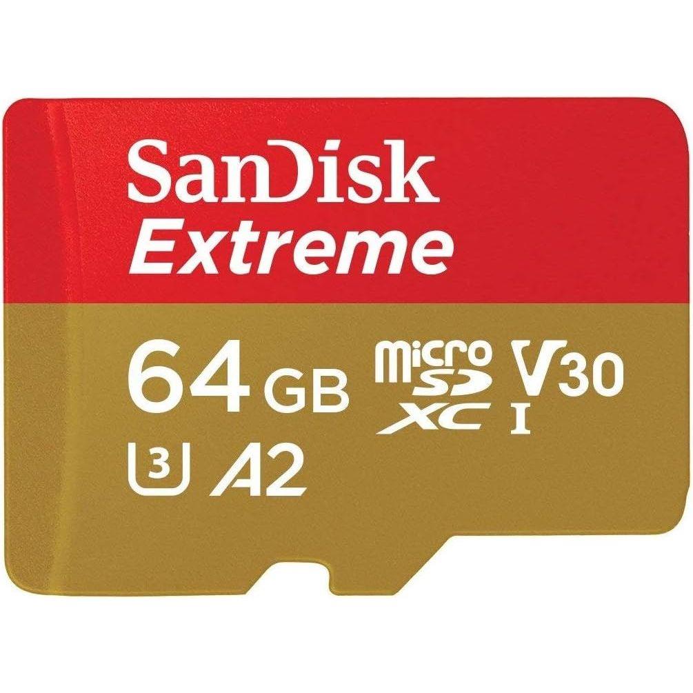 SANDISK EXTREM MICRO SD CARD 64GB CLASS 10
