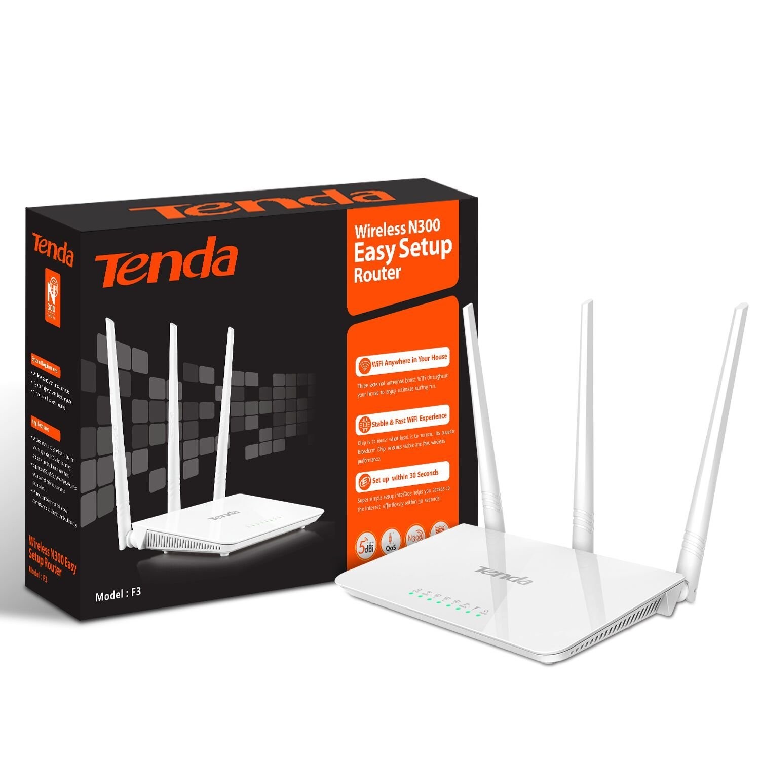 TENDA F3 WIRELESS ROUTER 4 IN 1