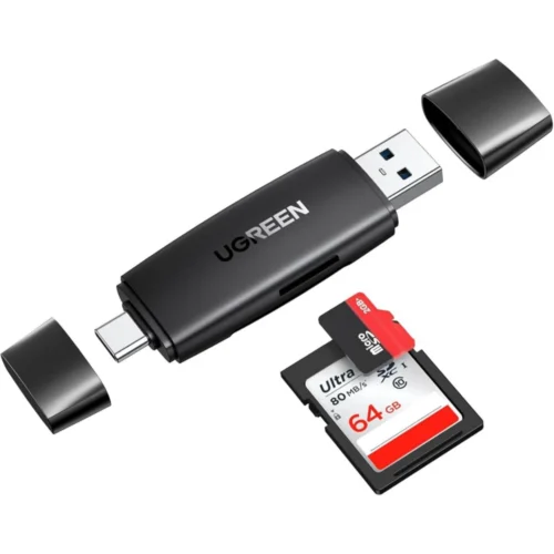 UGREEN CM304 2 in 1 Multifunction Card Reader Black 40296