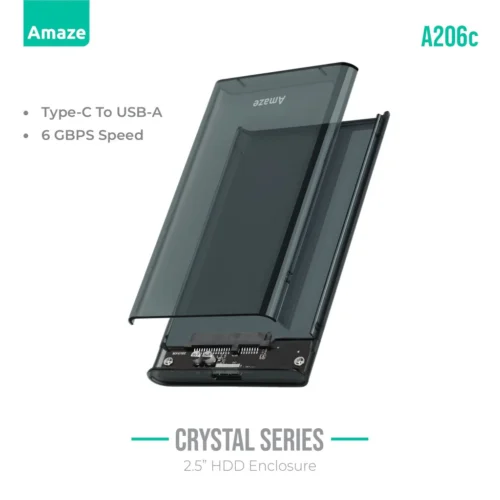 PHANTOM Transparent 2.5" HDD Enclosure TYPE C - 6 Gbps