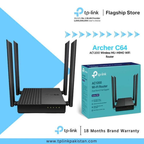 TP-Link Archer C64 AC1200 Dual-Band MU-MIMO WiFi Router