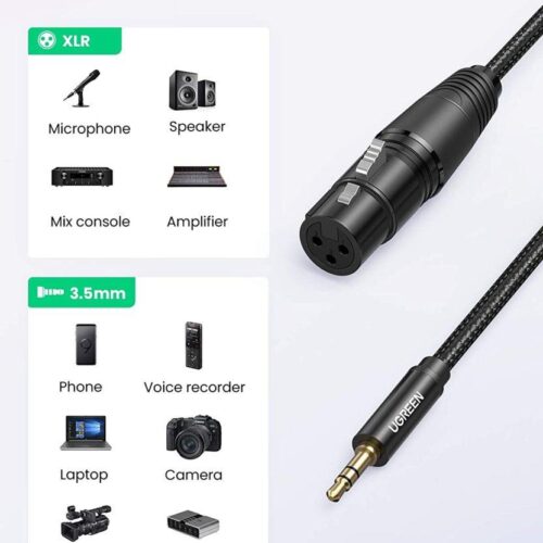 UGREEN 3.5mm Three-Pole Male to XLR Female Audio Cable 2m 20244